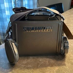 Pewter Metallic Steve Madden Bevelyn Bag